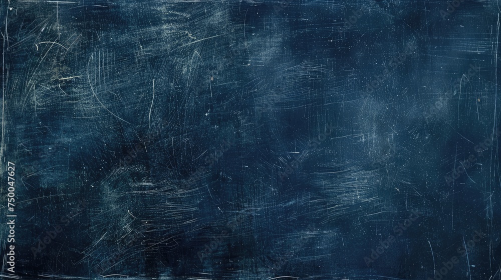 A blank dark blue chalkboard texture background. back to school background with copy space A blank dark blue chalkboard texture background. back to school background with copy space