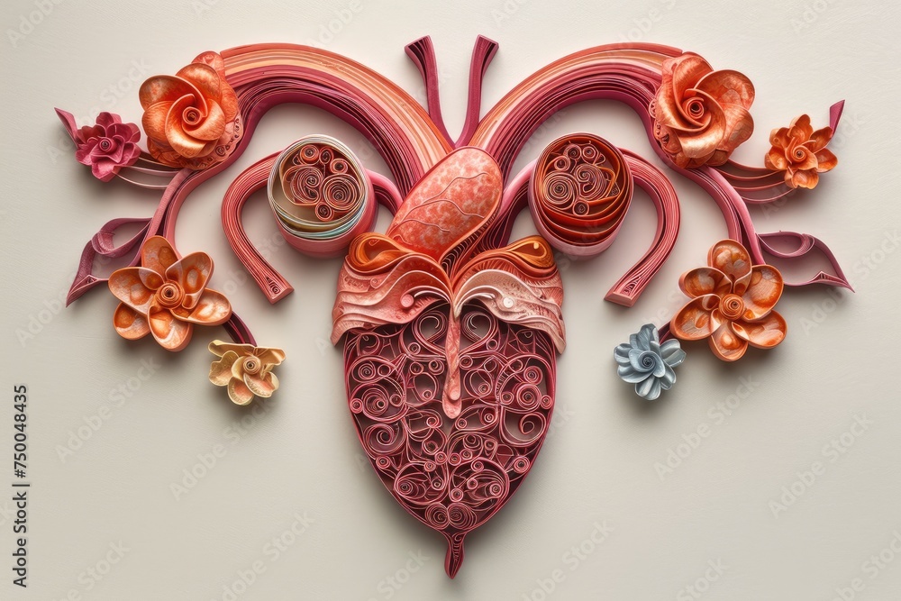 Gynecologic concept: a visual narrative of the uterus and the miracle of newborn life, capturing the beauty and significance of the reproductive journey in intimate and tender moments Gynecologic concept: a visual narrative of the uterus and the miracle of newborn life, capturing the beauty and significance of the reproductive journey in intimate and tender moments