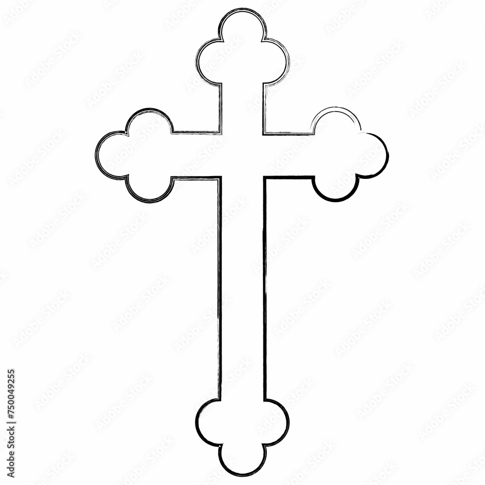 Cross church drawing design banner. Cross church drawing design banner.