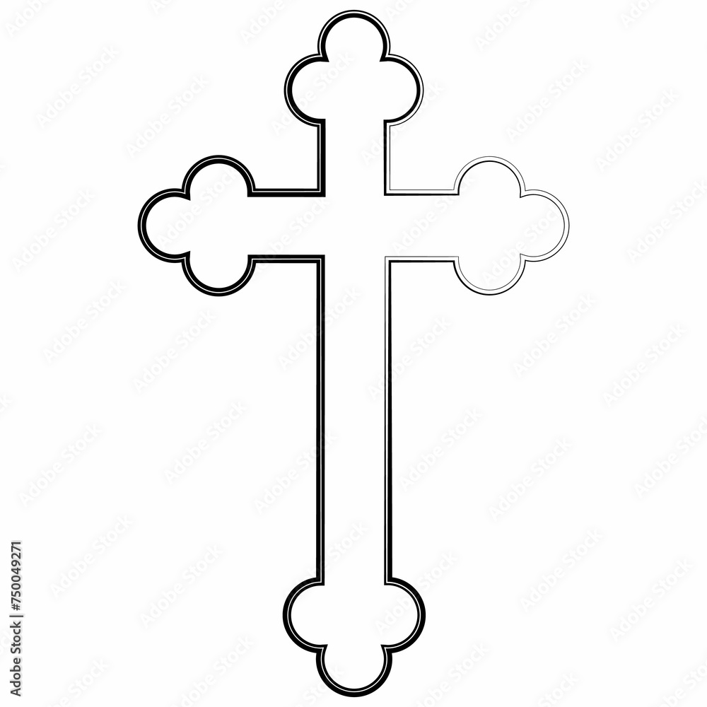 Cross church drawing design banner. Cross church drawing design banner.