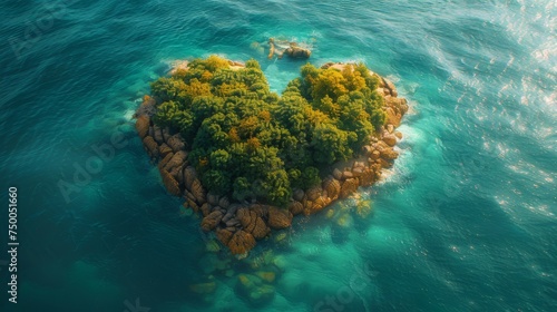 Paradise Island in the form of heart 
