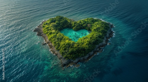 Paradise Island in the form of heart 
