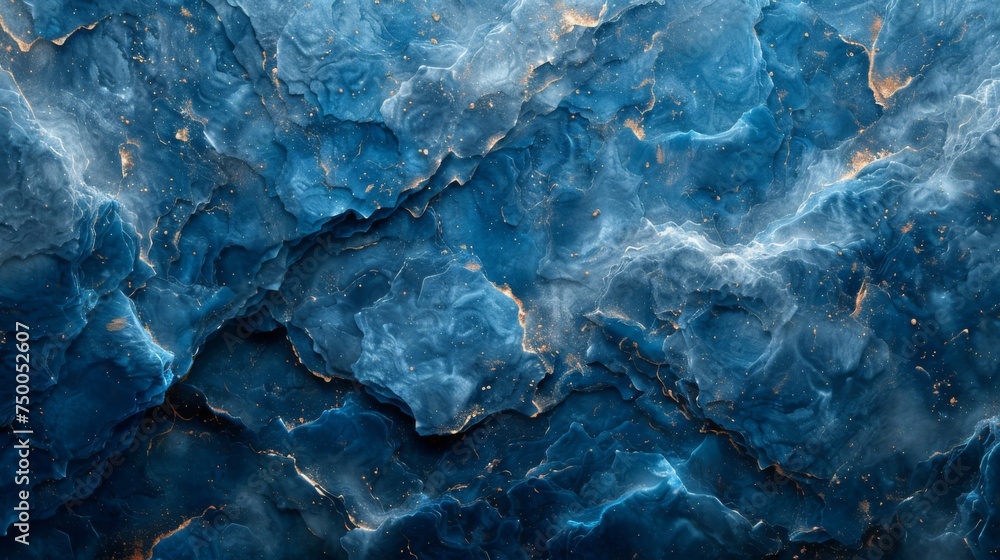 Blue abstract lava stone texture background 
