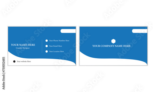 blue business template Corporate modern business card design in professional style business card professional logo type personal illustration design 
business card 