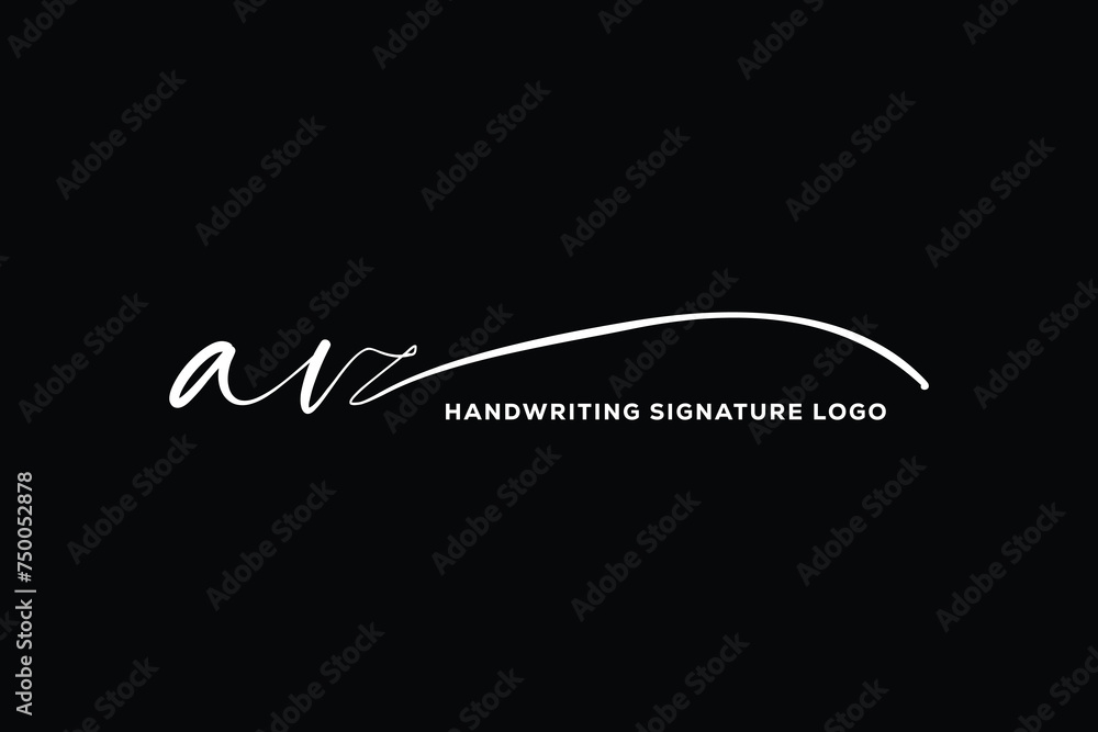 AV initials Handwriting signature logo. AV Hand drawn Calligraphy lettering Vector. AV letter real estate, beauty, photography letter logo design. AV initials Handwriting signature logo. AV Hand drawn Calligraphy lettering Vector. AV letter real estate, beauty, photography letter logo design.