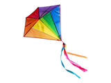 Colorful kite isolated on transparent or white background, png