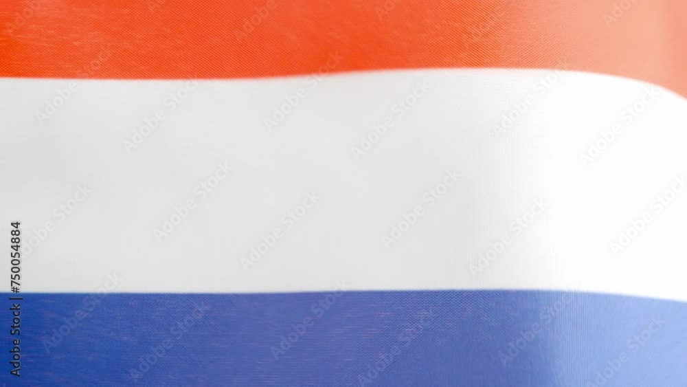 Dutch national flag waving by the wind Dutch national flag waving by the wind