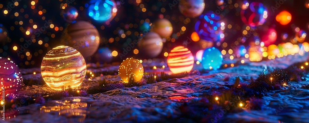Festival of lights on distant planets celebrating the universe with interstellar illuminations Festival of lights on distant planets celebrating the universe with interstellar illuminations