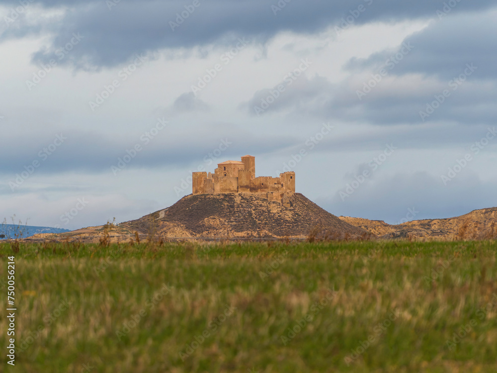 montearagon castle huesca aragon spain. castle in ruins. outstanding construction of the province of huesca