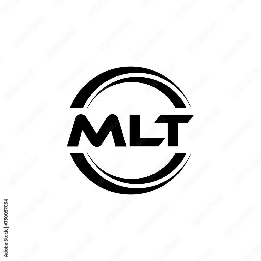 MLT letter logo design with white background in illustrator, vector ...