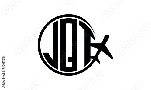 JQT three initial letter circle tour & travel agency logo design vector template. hajj Umrah agency, abstract, wordmark, business, monogram, minimalist, brand, company, flat, tourism agency, tourist