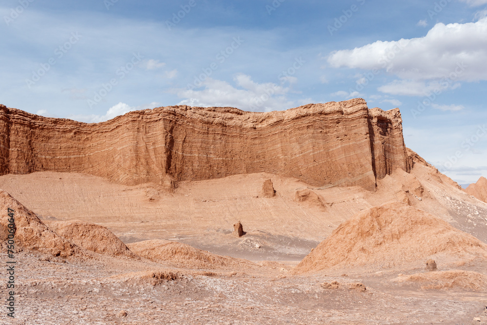 The amphitheater in the valle de la luna near San Pedro de Atacama The amphitheater in the valle de la luna near San Pedro de Atacama
