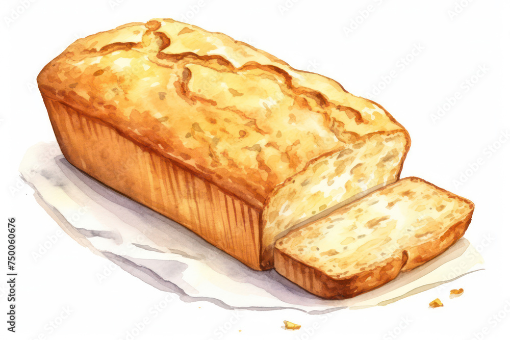 Delicious, Homemade Bread Loaf on Rustic Wooden Board, Closeup Background Delicious, Homemade Bread Loaf on Rustic Wooden Board, Closeup Background