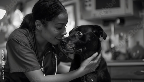 Immerse in the connection as vet doctors embrace furry patients with compassion, delivering healing harmony and exemplary care.