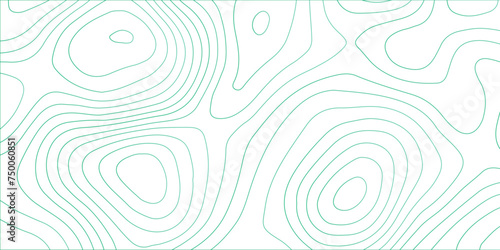 Topographic map background geographic line map with elevation assignments. geographic contour map paper texture. terrain path isolated on a green background retro topographic map. vector illustration.