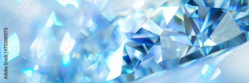 Shiny macro blue diamond background