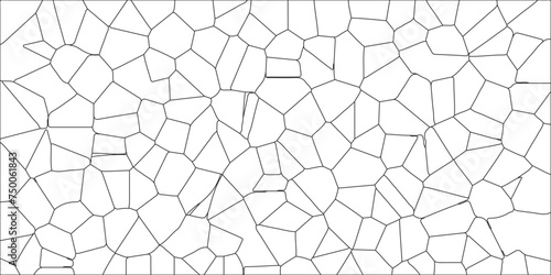 Abstract lines in black and white tone of many squares and rectangle shapes. Metal grid isolated on the white background. Modern and seamless pattern in design with hexagonal