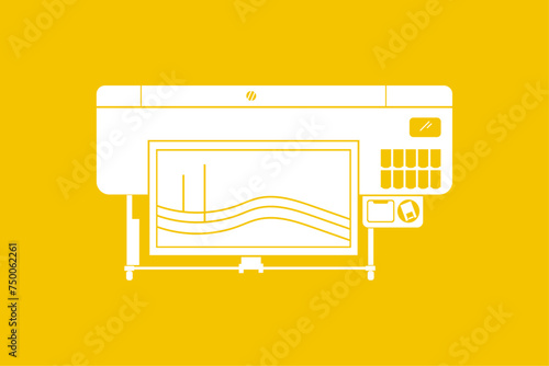 printer for large format printing (vector)