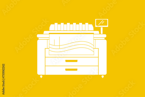 printer for large format printing (vector)