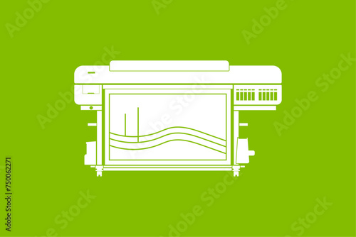 printer for large format printing (vector)