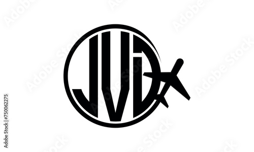 JVD three initial letter circle tour & travel agency logo design vector template. hajj Umrah agency, abstract, wordmark, business, monogram, minimalist, brand, company, flat, tourism agency, tourist
