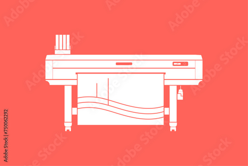 printer for large format printing (vector)