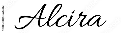Alcira - black color - name written - ideal for websites,, presentations, greetings, banners, cards,, t-shirt, sweatshirt, prints, cricut, silhouette, sublimation