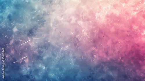 Abstract pink and blue watercolor background with a rough grunge texture.
