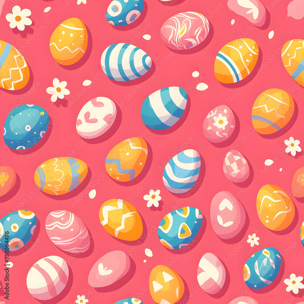 Easter eggs seamless pattern background. Easter eggs seamless pattern background.