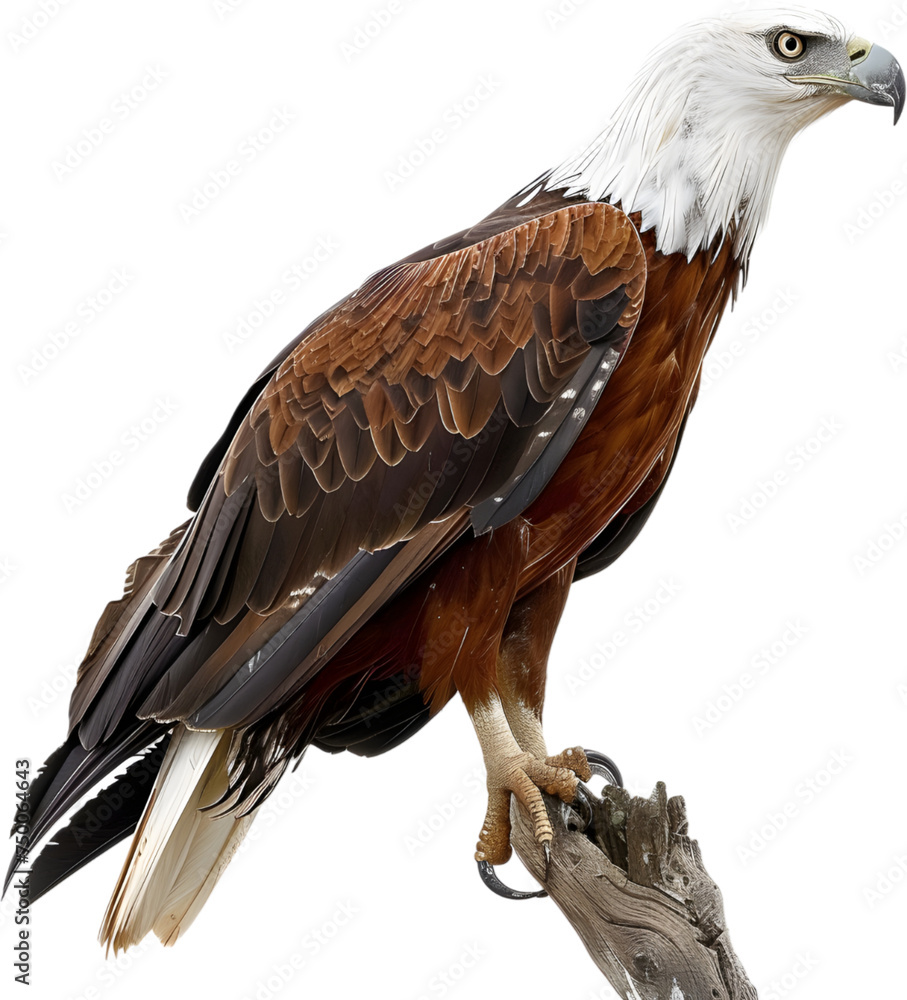 Obraz premium African Fish Eagle on white background 