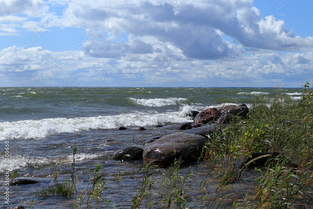 Lake Vänern. Summer day. Hindens rev, Sweden, Scandinavia, Europe.