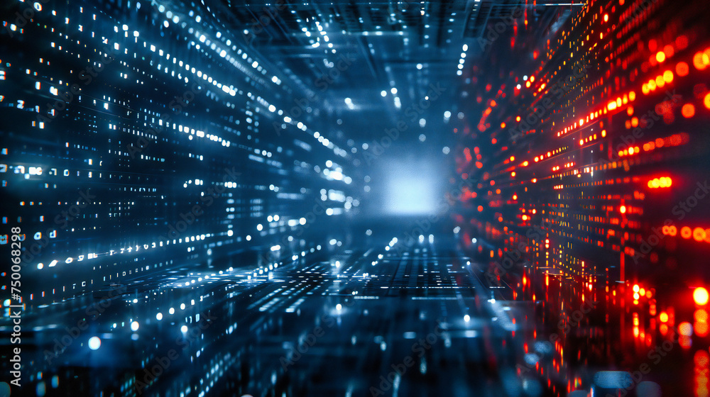 Networking and digital technology in a futuristic concept, showcasing the speed and connectivity of modern information and communication systems Networking and digital technology in a futuristic concept, showcasing the speed and connectivity of modern information and communication systems