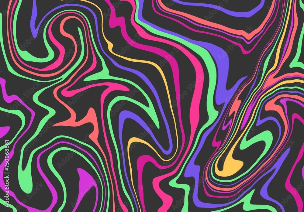 Obraz premium Natural Flow Rainbow Psychedelic Liquid Abstract Background