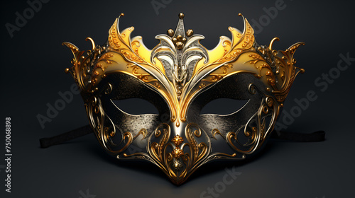 Realistic luxury carnival mask with gold dust © doly dol