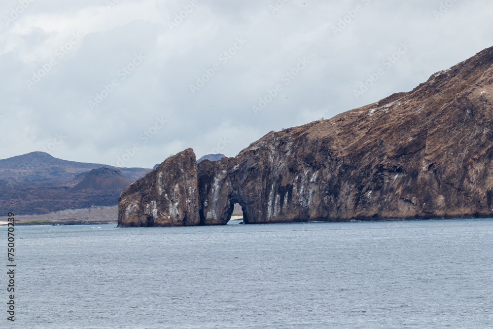 Rock window or tunnel close to famous kicker rock galapagos ecuador Rock window or tunnel close to famous kicker rock galapagos ecuador
