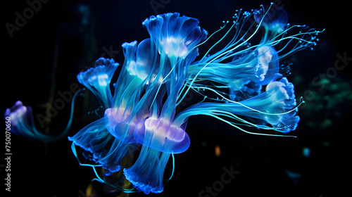 Radiant Display of Marine Bioluminescence In Nature's Spectacular Light Show © Troy