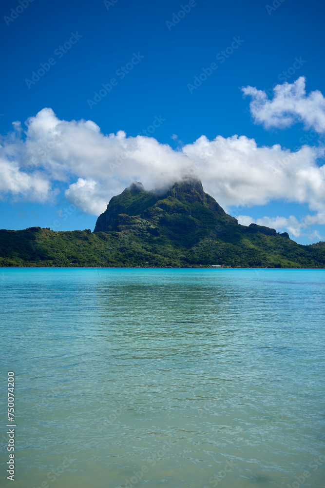 A sunny day on the magnificent island of Bora Bora, French Polynesia