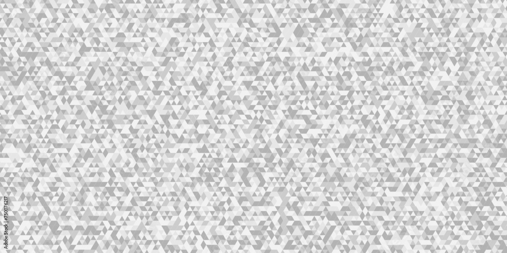 Fototapeta premium Geometric background vector seamless technology gray and white background. Minimal pattern gray Polygon Mosaic triangle Background, business and corporate background.