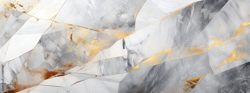 Luxury white marble background. Modern banner	 - obrazy, fototapety, plakaty 