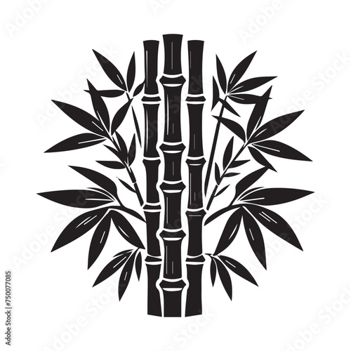 bamboo silhouette on a white background