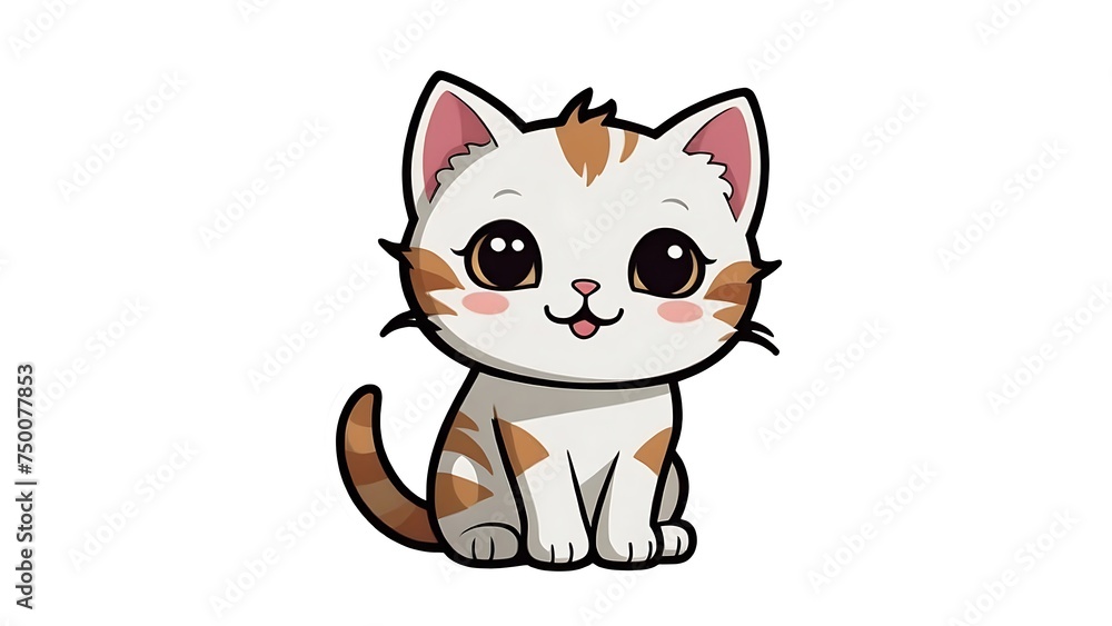 Beautiful baby cat with captivating eyes, isolated portrait of a cute kitten on background Beautiful baby cat with captivating eyes, isolated portrait of a cute kitten on background