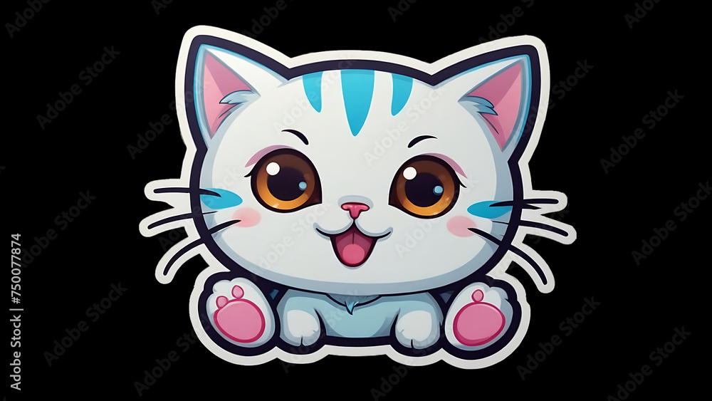 Beautiful baby cat with captivating eyes, isolated portrait of a cute kitten on Black background Beautiful baby cat with captivating eyes, isolated portrait of a cute kitten on Black background