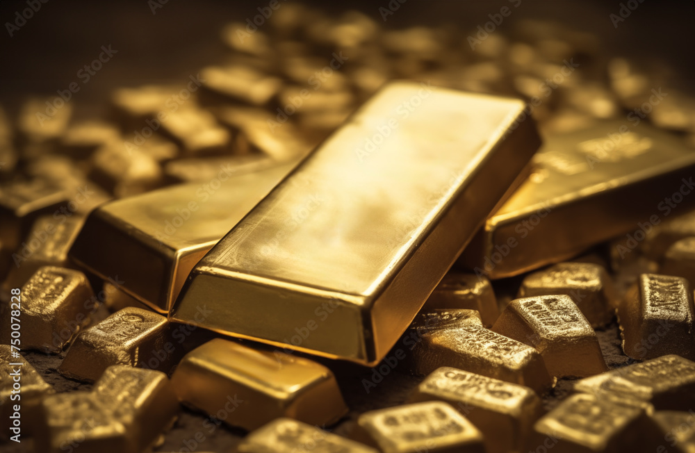 Gold bars background. Gold reserve. World prices for gold metal on global metals market and mining market. Goldbars financial market. Gold bars background. Gold reserve. World prices for gold metal on global metals market and mining market. Goldbars financial market.