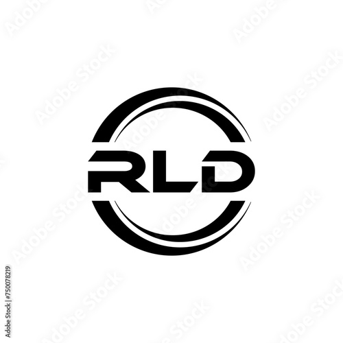 RLD letter logo design with white background in illustrator, vector logo modern alphabet font overlap style. calligraphy designs for logo, Poster, Invitation, etc. photo