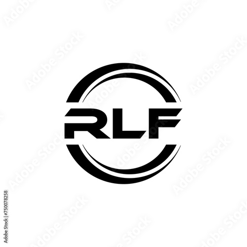 RLF letter logo design with white background in illustrator, vector logo modern alphabet font overlap style. calligraphy designs for logo, Poster, Invitation, etc. photo