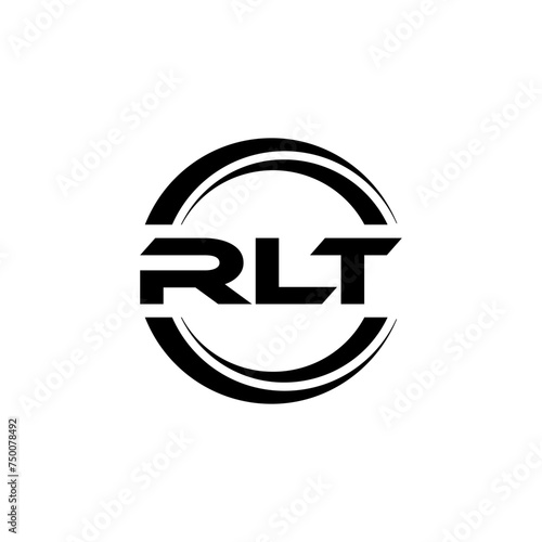 RLT letter logo design with white background in illustrator, vector logo modern alphabet font overlap style. calligraphy designs for logo, Poster, Invitation, etc. photo