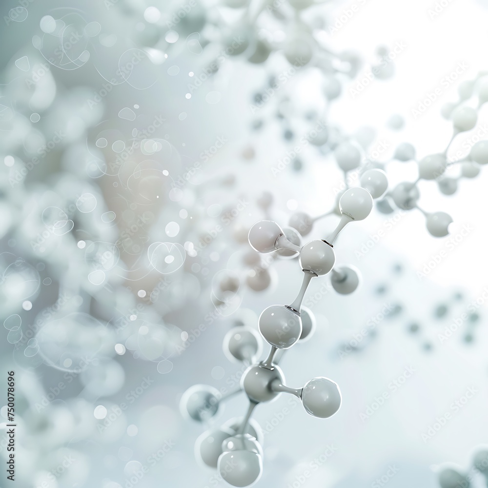 chemical structure of dna, 3d rendering of DNA molecules, AI images, white Chromosomes, bubbles chemical structure of dna, 3d rendering of DNA molecules, AI images, white Chromosomes, bubbles