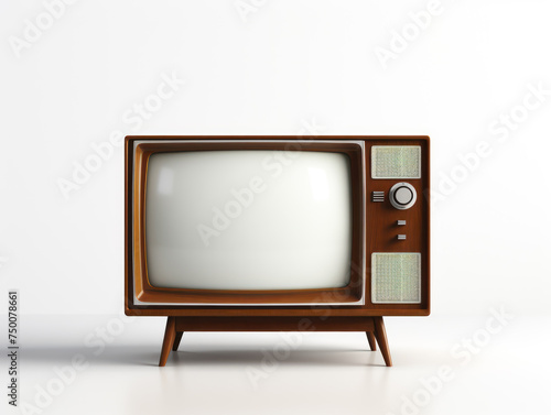 rendering of old tube TV, nostalgic electronic equipment