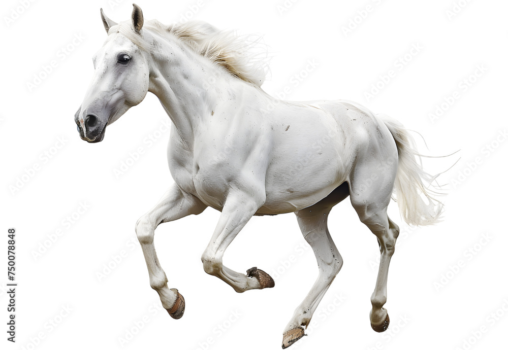 Horse running isolated on white background, vector illustration Horse running isolated on white background, vector illustration