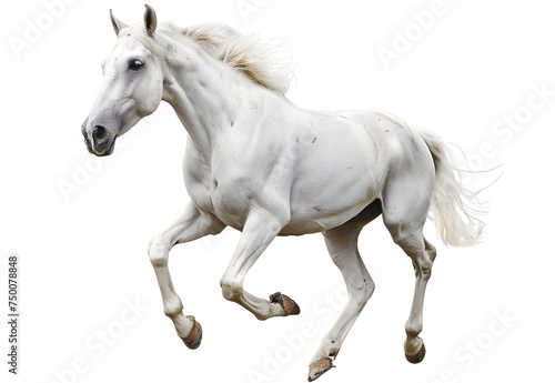 Horse running isolated on white background  vector illustration